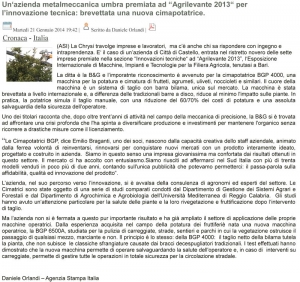 Article about BGP pruners published by the Italian News Agency