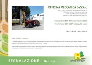 Certificat machine pour l&#039;élagage BGP 4000A – Agrilevante 2013