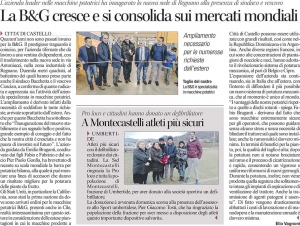 Artículo publicado en el periódico Regional “Corriere Dell&#039;Umbria” (2017)